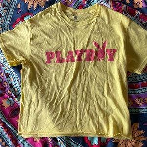 small yellow playboy bunny shirt
